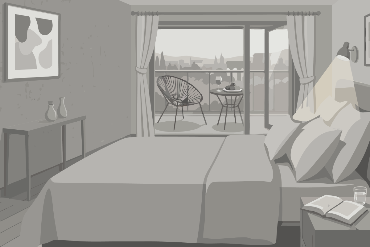 Chambre Double avec Balcon